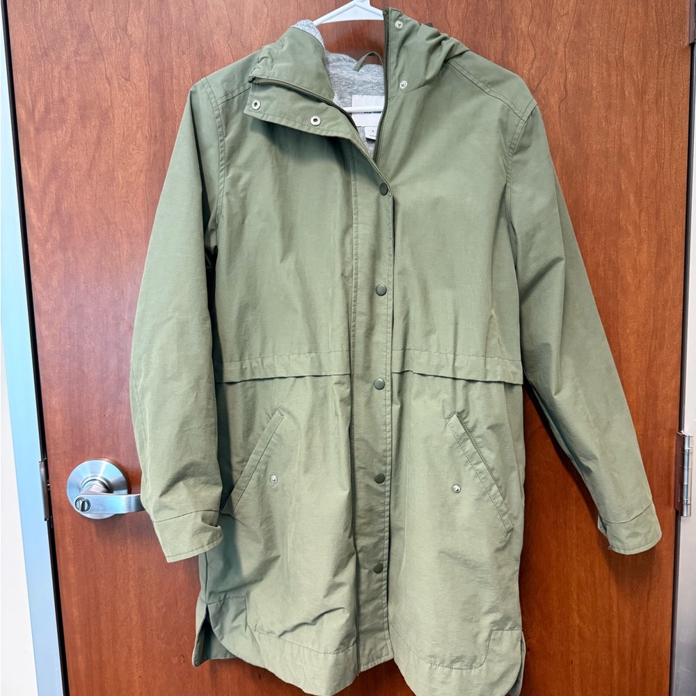 Old Navy Olive Utility/Rain Jacket with Hood